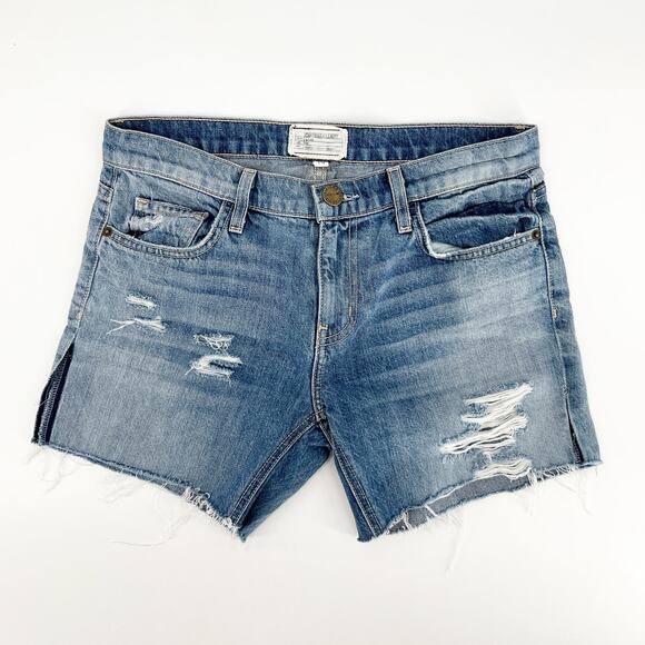 Current/Elliot Cut-Off Denim Shorts Distressed Size 27 - Picture 1 of 5